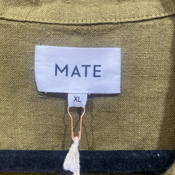 MATE The Label NWT Linen Boxy Button Up in Moss Size XL - Picture 6 of 11